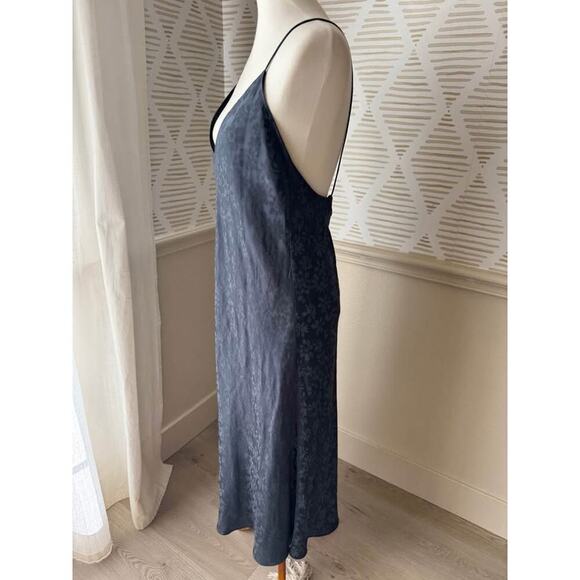 NWT rag & bone Women’s Size 12 Astrid Navy Floral Midi Slip Dress - Picture 3 of 8